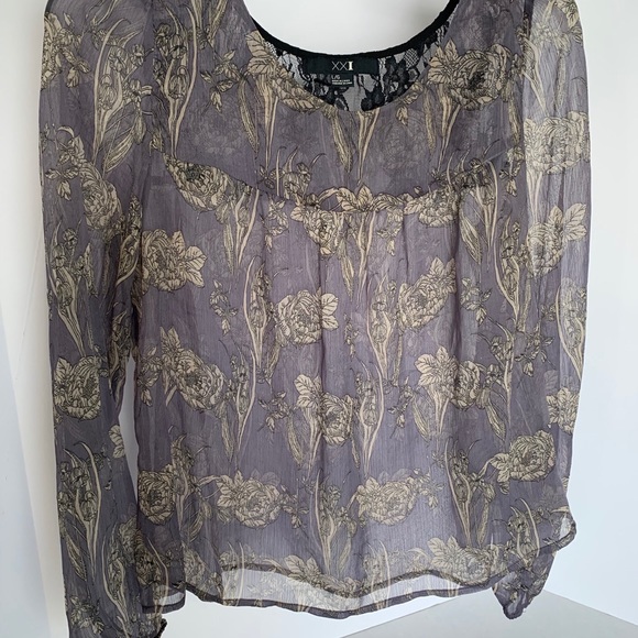 Forever 21 Tops - SHEER LACE BLOUSE LG